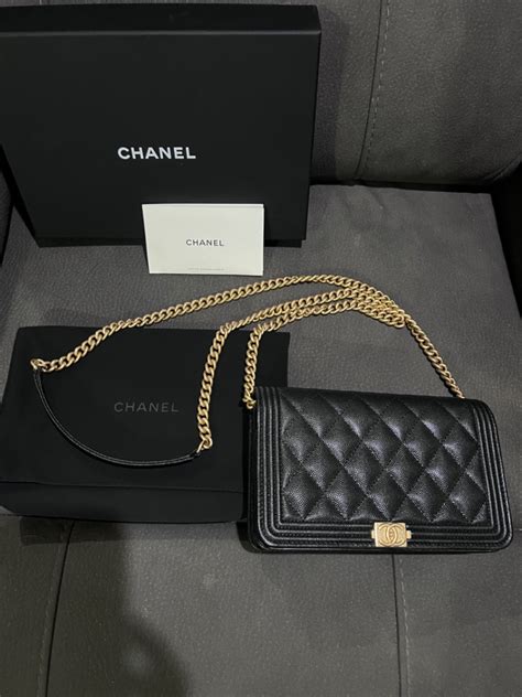 chanel le boy wallet